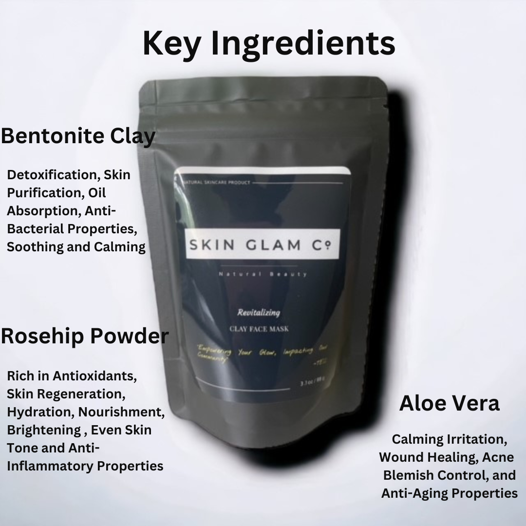 Revitalizing Clay Face Mask with Natural Bentonite Clay.